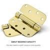 goldenwarm 3 Pack 4 Inch Polished Brass Self Closing Door