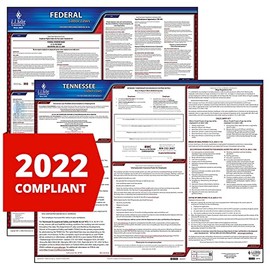 2022 Tennessee and Federal Labor Law Poster Set (English, TN State) - OSHA Compliant Laminated Posters