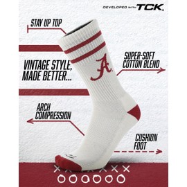 Vintage Alabama Crimson Tide Socks For Men and Womens Soft Cotton Sock (Alabama Crimson Tide, Medium) - Alabama Crimson Tidae,Medium