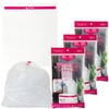 S-035S Core Trash Bags, White Translucent, For Trash Cans, 60
