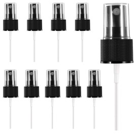 Giantree 10Pcs Spray Bottle Top, Spray Bottle Tops Replacement, Spray Nozzle for Bottles, Spray Bottle Nozzle Pump Plastic for Fine Mist Sprayer Perfume Top Replacement(Black,20MM)