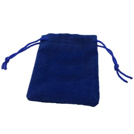 Lovoski 50 Pieces Bulk Blue Velvet Drawstring Jewelry Storage Pouch Gift Bags 5x7cm