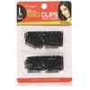 12 pcs Wig Clips Snap Comb Large 1 7/16" (Black)