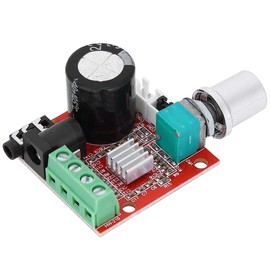 Oumefar Audio Amplifier DC 8-12V AMP Stereo Amplifier Module 3.5 mm Amplifier Board Adjustable Audio Amplifier 2200uF for Mini Speakers