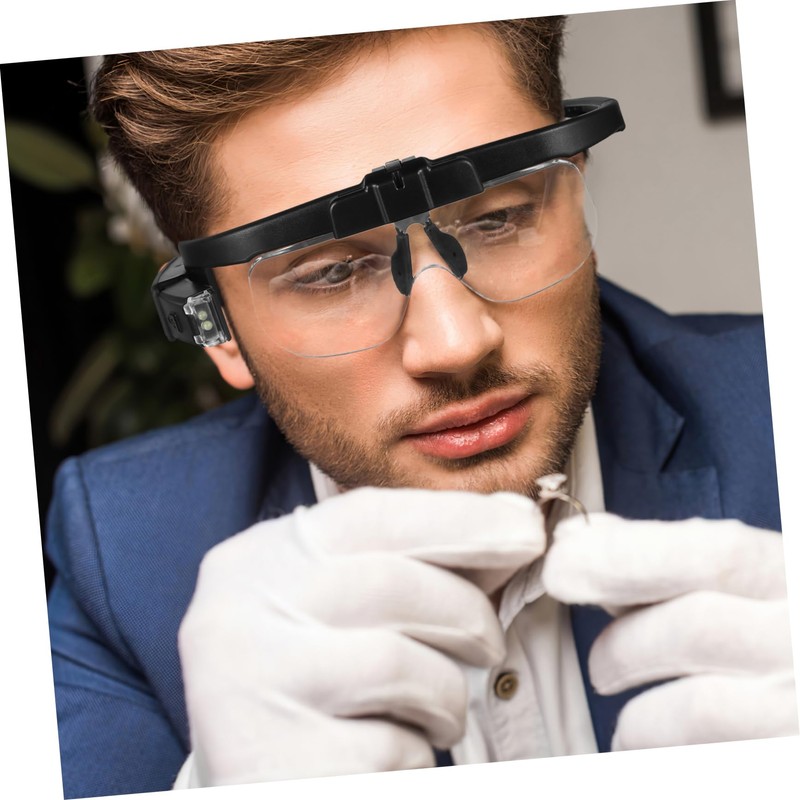 Operitacx Illuminated Magnifier Wipes Suction Strong Magnifying Eye Loupe Magnifier