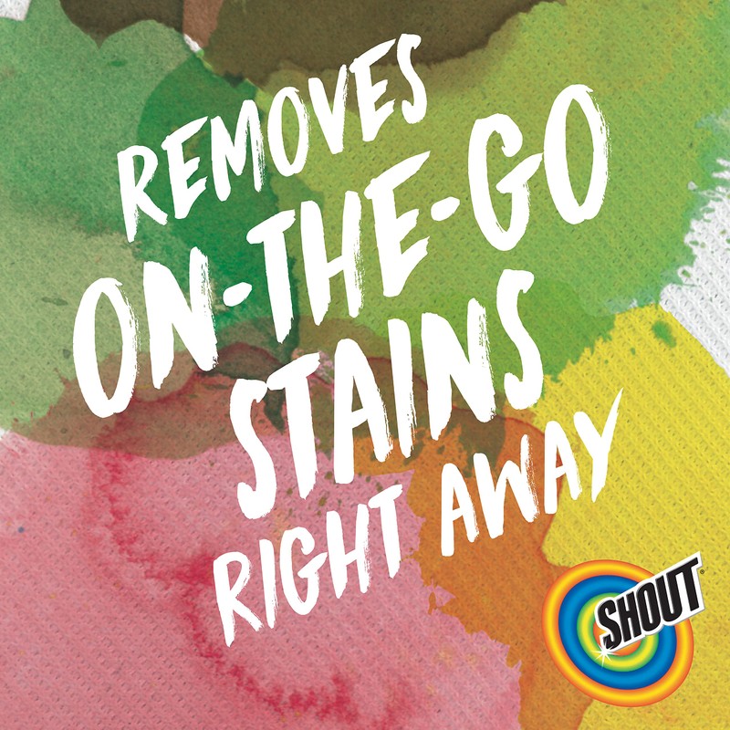 Shout Wipes, Wipe and Go Instant Stain Remover, Laundry Stain