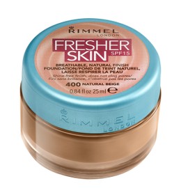 Rimmel London Fresher Skin Foundation, 400 Natural Beige, 25 ml