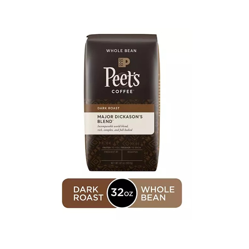 Peet's Coffee Major Dickason's Blend Deep Roast, Whole Bean 32
