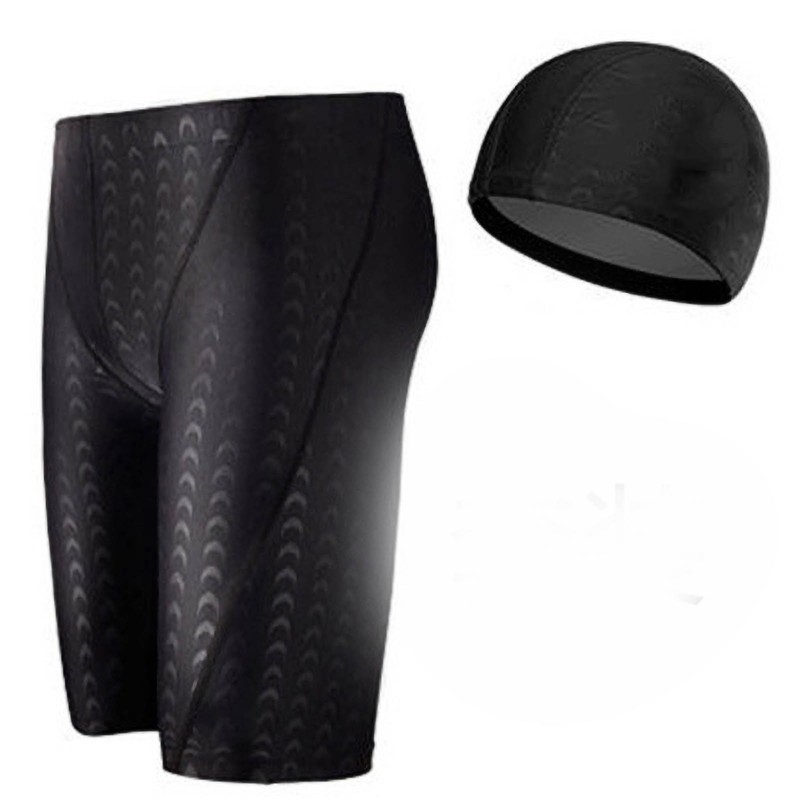 Swimming Equipment Breathable Elastic Swimming Trunks Hat Nose Clip Earplug