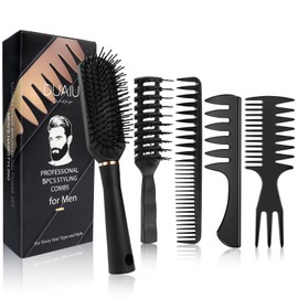 DUAIU Juego De 5 Cepillos Para El Cabello Cepillo De Paleta Y Peine Para Hombres Y Mujeres Cepillo De Paleta Desenredante Cepillo Ventilado Peine De  