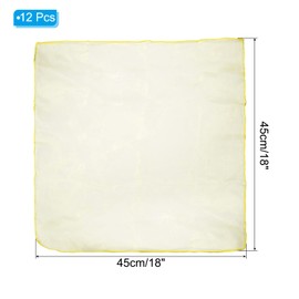 PATIKIL Dance Scarves, 12 Pcs Square Juggling Scarves 18 by 18 Inches for Play Magic Music Activity Juggling Dressing, Yellow