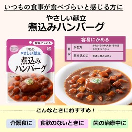 キユーピー やさしい献立 煮込みハンバーグ 100g×6個 【区分1:容易にかめる】