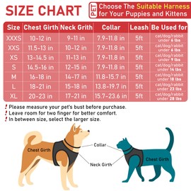 Small Pet Harness Collar and Leash Set, Step in No Chock No Pull Soft Mesh Adjustable Dog Vest Harnesses Plaid Reflective for Dogs Puppy and Cats Outdoor Training (Red, XS)