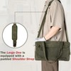 Tool Tote Bag, 16OZ Waxed Canvas Tool Bag with 7-Pocket