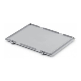 PROREGAL SuperSparSet 5 x Hinge Lids for Euro Containers, W x D 40 x 60 cm, Euro Box, Transport Box, Transport Container, Stacking Container