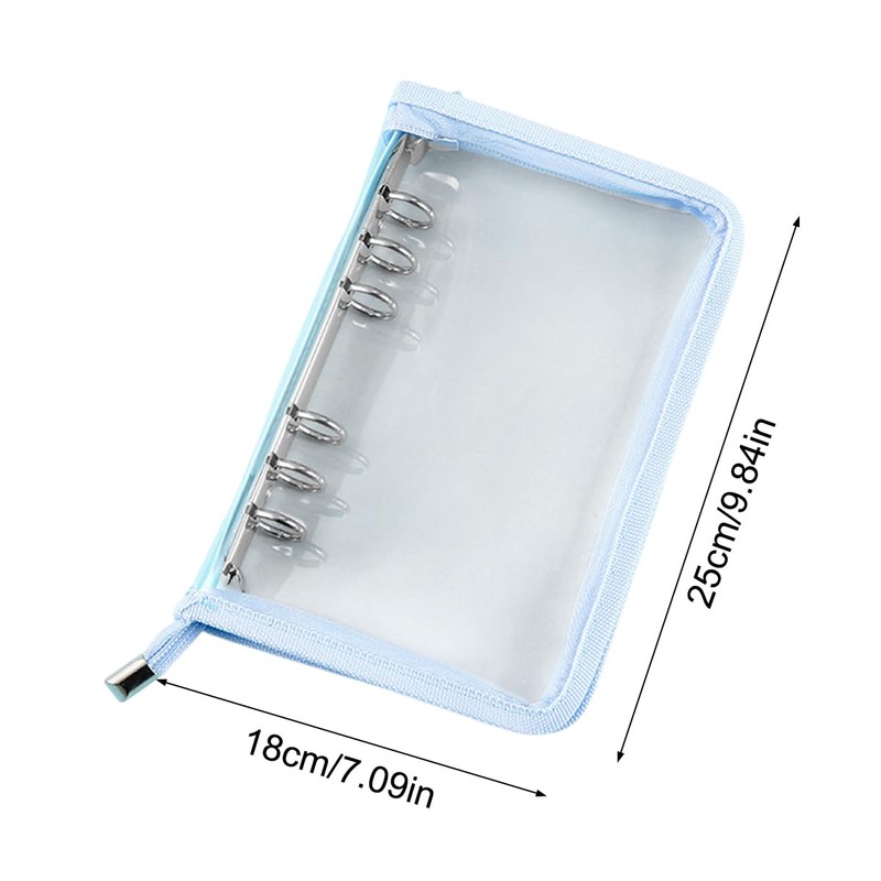 Jinmoioy Clear A5 Binder Display Album, Unmarked, 4-Pocket Storage Refill