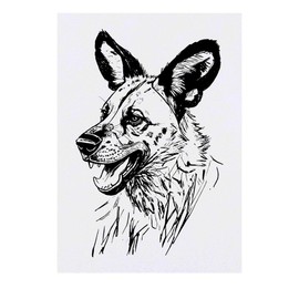 'African Wild Dog' Temporary Tattoo - Water Resistant, Skin-Safe, Non-Toxic Transfer (TO00074985)