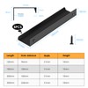 SWAWIS Pack of 8 150 mm Black Furniture Handles, Hidden