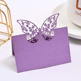 50Pcs Place Cards Blank Fillable Banquet Seat Card Place Cards Small Tent Cards for Table Setting Escort Cards Name Cards Wedding Table Dinner Parties Buffet food label (Purple)