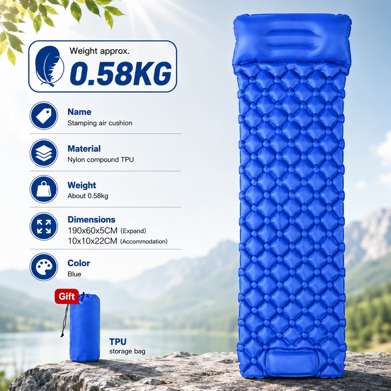 Inflatable Camping Sleeping Pad for Outdoor Rest – Built-In Foot