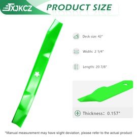 (3 Pack) 134149 Lawn Mower Blades Set for 42 inch Deck Crafts man LT1000 LT2000 YS4500/Hu sqvarna/Pou lan Pros/A YP/Arie ns/Sears, Replaces OEM 138498 138971 532138971 127843(Notched High Lift)