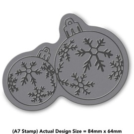 'Christmas Baubles' Rubber Stamp - Unmounted Design for Crafting & Scrapbooking, A7 (RS00012407)