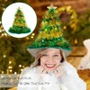 BASEMMAHER Christmas Tree Hats Glitter Tinsel Santa Hat Five-pointed Star