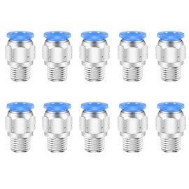 CEKER 8mm x 1/8" NPT Male Thread Air Lines Quick Connect Fittings - 10 Packs