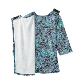 Women’s Open-Back Adaptive Criss Cross Neckline Top - Paisley Blues 3XL