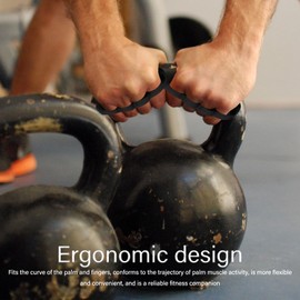 AGLOO Upgrated Anti-Slip Workout Grips - Rubber Gym Grips for Weight Lifting, Pull-Ups, Rows and Dumbbell and Gym Training, Hand Protector Pads for Palm，Fingerless Workout Gloves for Men and Women