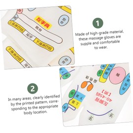 Healeved 1set Acupoint Printed Socks Reusable Massage Gloves for Reflexology Foot Hand Acupressure Relief Elastic Breathable Material Unclogs Energy Channels for Relaxation and Comfort