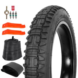 WEIYINGSI Heavy Duty 20x4 98-406 E-Bike Fat Tire, High-Performance Wear-Resistant 20X4.0 Fat Tire and Tube Set for 20 Inch E-Bike Mountain Snow Bike Tire - 1Pack