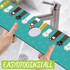Sink Splash Guard Faucet Mat Cat Paws and Footprints Absorbent