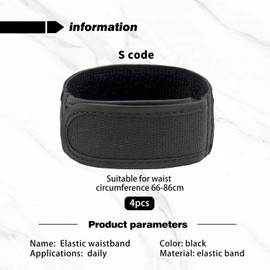 EHDWXVZM 4 Elastic Belts, Buckle-less Men's Belt, Adjustable Lazy Belt, Elastic Buckle-less Belt, Practical Unisex Belt, black