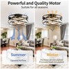 DWVO Ceiling Fan with Light Bladeless, 20 Inch Modern Enclosed