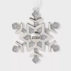 Wondershop New 2024 Glittered Metal Snowflake Christmas Tree Ornament -