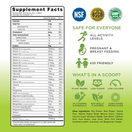 TRU Plant Based Protein Powder, BCAA, EAA, 20g Vegan Brown Rice & Pea Protein, 100 Calories, 27 Vitamins, No Artificial Flavors 25 Servings (Peanut Butter Banana Cupcake)
