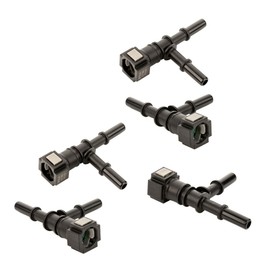 LST 5 x Fuel Line Quick Coupling T-Piece with Double Connector 7.89-8 mm