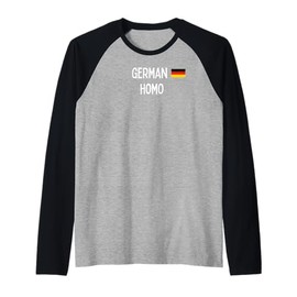 German Homo - Cute Gay Gifts for Men and Women Raglan Baseball Tee