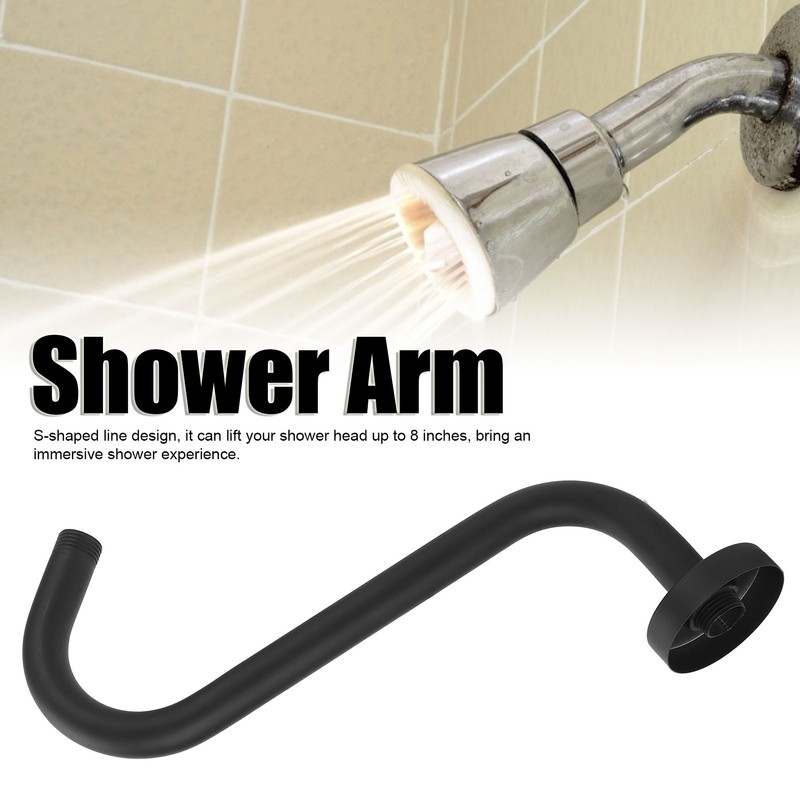 NPT1/2 Shower Arm Concealed Wall Mounted S Shaped Shower Head