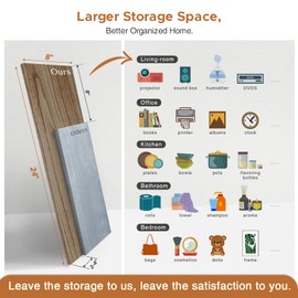 Forbena Wood Floating Shelves for Wall 24 inches Long, Large Bathroom Hanging Shelves Set of 3, Wall Mounted Storage Shelf for Bathroom Bedroom Living Room Kitchen Closet (Natural Wood)