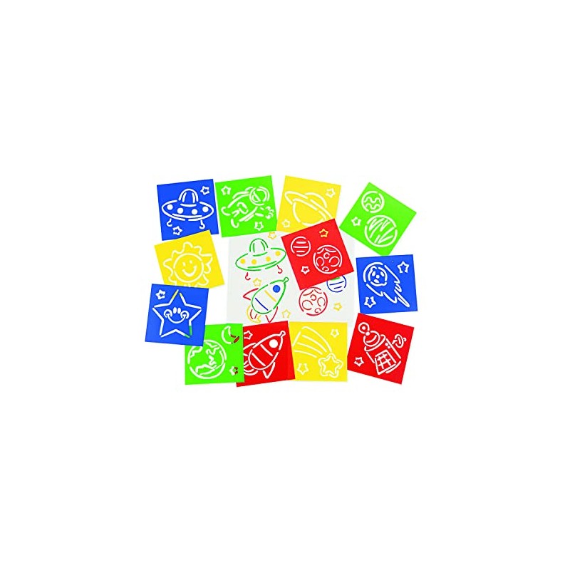 Awesome Outer Space! Stencils - 12 Pieces - Educational and