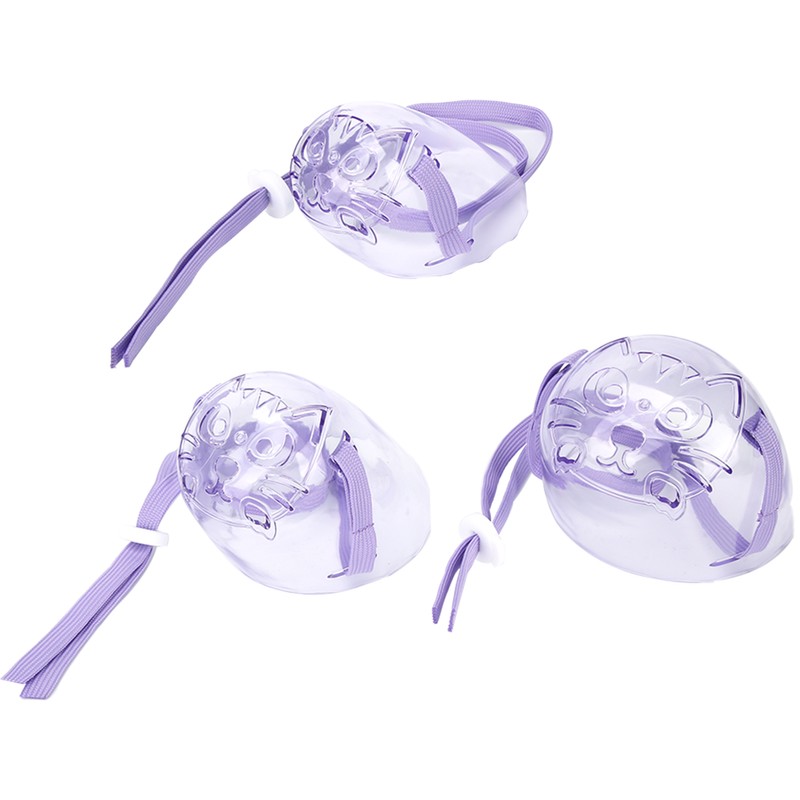 3pcs Cat Dog Muzzle AntiBite Cat Mouth Cover Breathable Transparent