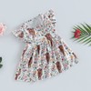 Toddler Baby Girl Western Dress Cow Print Ruffle Sleeve Dress