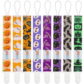 ALVABABY 8 Pack Paci Clip Holder Leashes for Newborn Baby Boys Girls 8DBP08A