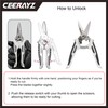 CEERAYZ 185mm Notch Scissors All Purpose Heavy Duty, Garden Shears,