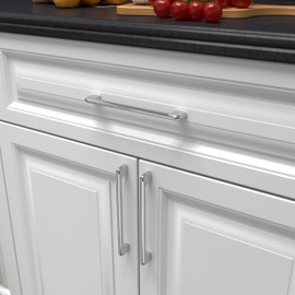 monti hardware | 1 Pack Polished Chrome 8.8 Inch Hole Center | Solid Metal Cabinet Handles Bathroom Home Decor Drawer Pulls | Stainless Metal Kitchen Cabinet Handles | Grappa Collection