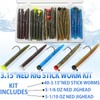 Senko Worms 50pcs Soft Plastic Worms Fising Lure for Bass