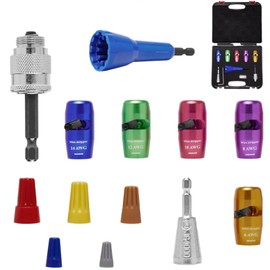 Zjyufy Wire Stripper Kit for Drill 14-12-10-8-6 AWG Wire Stripper Tool and Wire Twister Tool for Drill, Professional Electrician Wire Nut Twister Stripping and Twisting Tool
