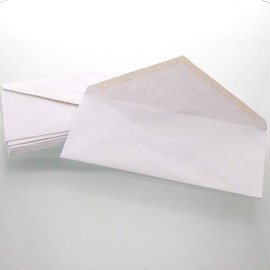 BAZIC Products White Envelope #10 Gummed Seal 4 1/8 x 9 1/2, No Window Mailing Envelopes, for Businesses Checks Invoices (50/Pack), 1-Pack